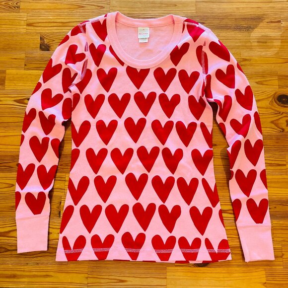 NWOT Hanna Andersson Valentine Heart Pajamas Set (Top and Bottom) Size XS - Picture 3 of 10